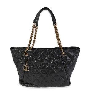 Chanel Black Glazed Caviar CC Crave Shoulder Bag